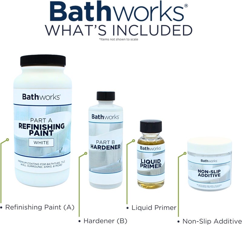 Bathworks Bathtub Refinishing Kit: Essentials Kit & Ez Etch Kit (Almond) - Image 2